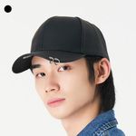 [MOEVENING] DAEDU Piercing Illusion Fit Baseball Cap – Face Slimming Effect, Chic Leather, Bold Piercing Design